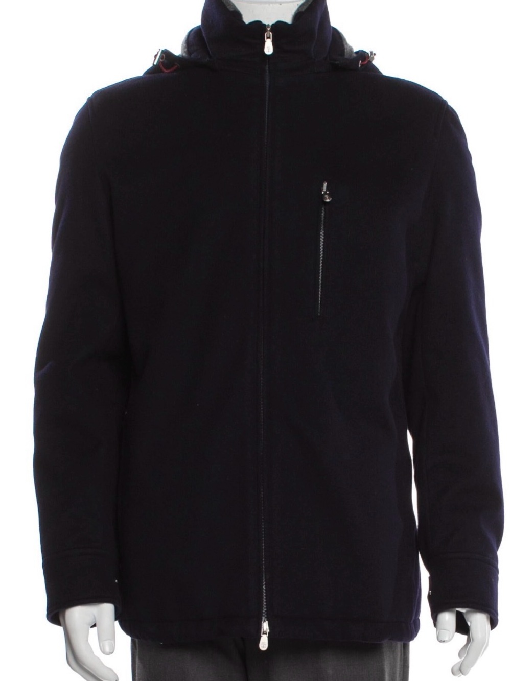 Brunello Cucinelli Navy Full-Zip Men’s Sweater Jacket